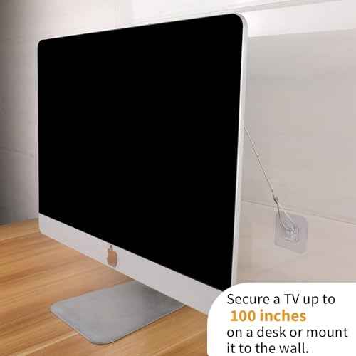 10 Packs Adjustable TV Safety Stainless Straps, No-Drill Adhesive Anti-Tip Furniture Anchors for Baby Proofing, for Fixing Flat-Screen TV, Dressers, Bookcases, Cabinets