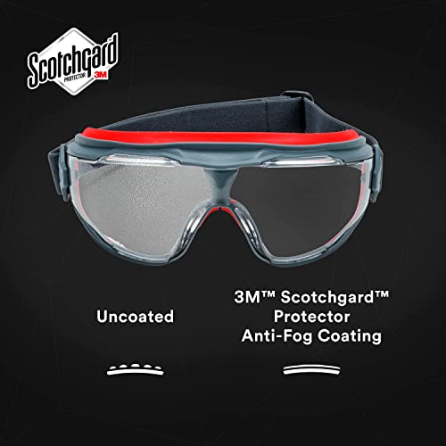 3M GoggleGear 500 Series GG501SGAF, Clear, Scotchgard Anti-fog Lens, 1 Pair
