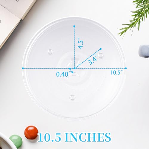 10.5" Universal Microwave Plate Replacement Glass Turntable – Fits LG, GE, Panasonic, Frigidaire, Farberware & More