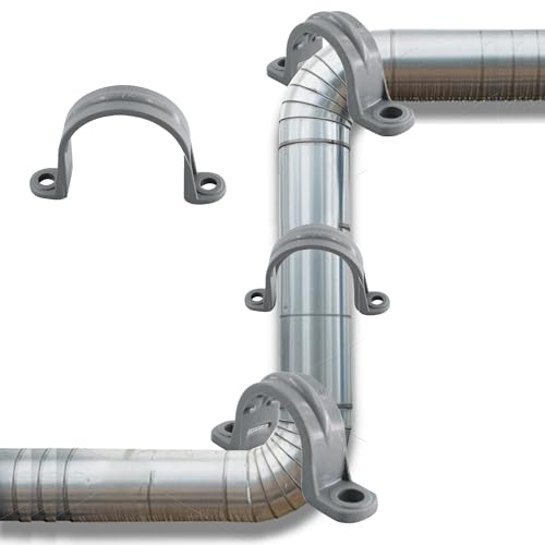 10PCS 1-1/2 Inch PVC Pipe Straps, Two Hole Plastic Pipe Clamps, Conduit Strap Clamps, Cable Clamp, PVC Pipe Mounting Bracket