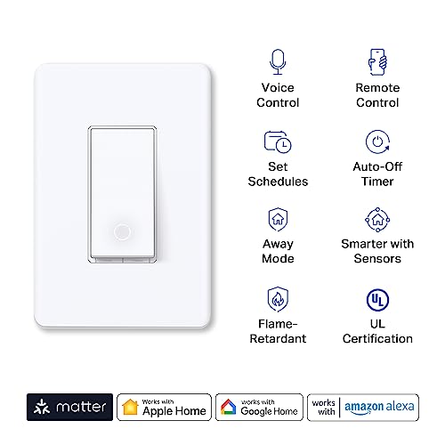 Tapo S505 Single Pole Matter Smart Light Switch 2-Pack - Voice Control & Timer