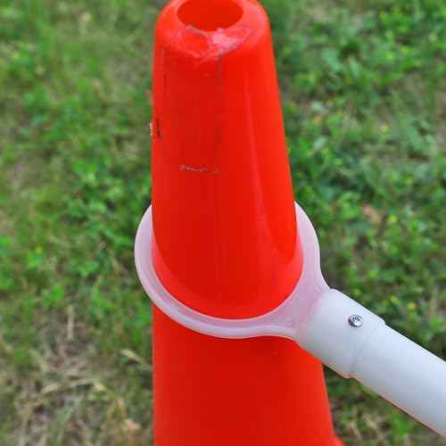 ABN 6PCS Expandable Cone Bar - Reflective Safety Cone Bars, Lightweight Traffic Barricade for Parking Lots, Road Construction, Expandable Safety Cone Bars, Expands 3.7-6.5 Feet