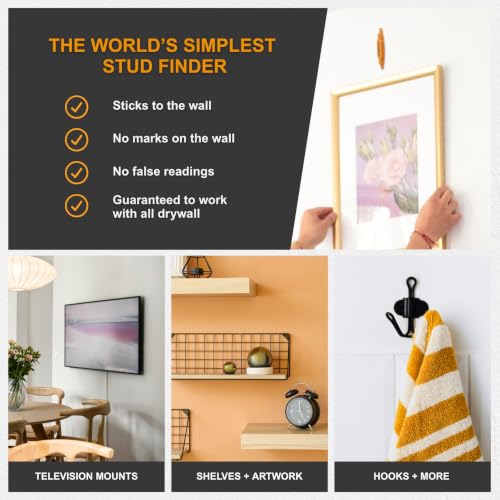 The StudBuddy Magnetic Stud Finder 1 Pack - Easy, Battery-Free Wall Locator Made in USA