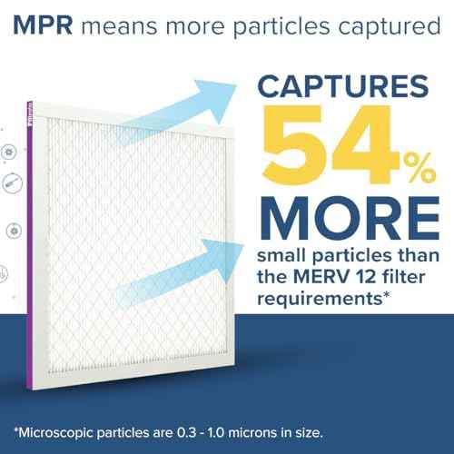 Filtrete 16x25x1 AC Furnace Air Filter, MERV 12, MPR 1500, CERTIFIED asthma & allergy friendly, 3 Month Pleated 1-Inch Electrostatic Air Cleaning Filter, 2-Pack (Actual Size 15.69 x 24.69 x 0.78 in)