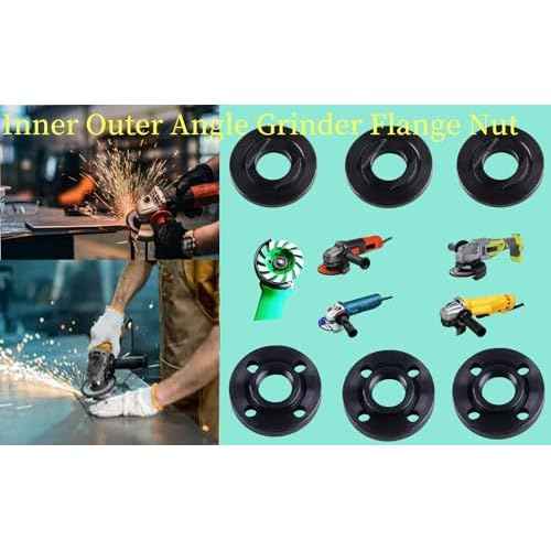 Angle Grinder Flange Nut for Dewalt Ryobi Milwaukee Makita Black & Decker 193465-4 224399-1 224568-4 Metal Lock Nut Kit (3+3/Pack)