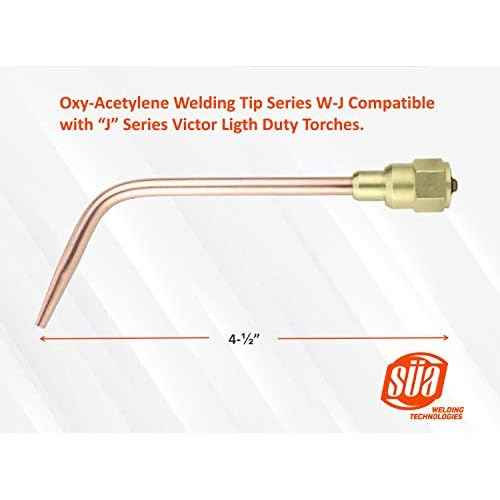 S?A - Oxy-Acetylene Welding Tip Series W-J Compatible with ¡°J¡± Series Victor Ligth Duty Torches - Sizes #1, #2 and #3 (3-Pack)