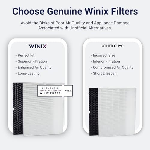 Genuine Winix 5500-2 Replacement Filter H (2 Count) for Winix 5500-2 Air Purifier, White