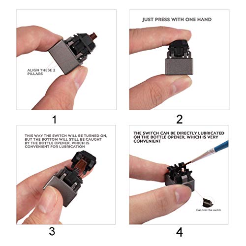 Metal Switch Opener Lubrication Kit Mechanical Keyboard Keycaps Aluminum Alloy Opener Instantly for Cherry mx Switches