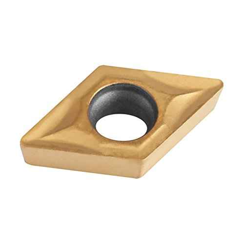 Metal Lathe Carbide Inserts, DCMT070204, Cnc Inserts, Tungsten Carbide Lathe Tips, Stainless Steel Lathe Tools Inserts with Box for Metal Cutting Lathe Tool,10pcs