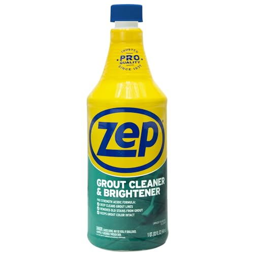 Zep Grout Cleaner and Brightener 32oz - Deep Stain Removal, Made in USA, Pack of 1