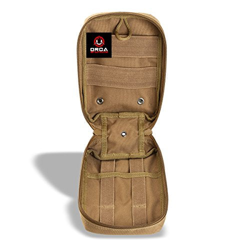 Orca Tactical First Aid Molle Pouch - Heavy Duty EMT Medical Kit for Military & Outdoors