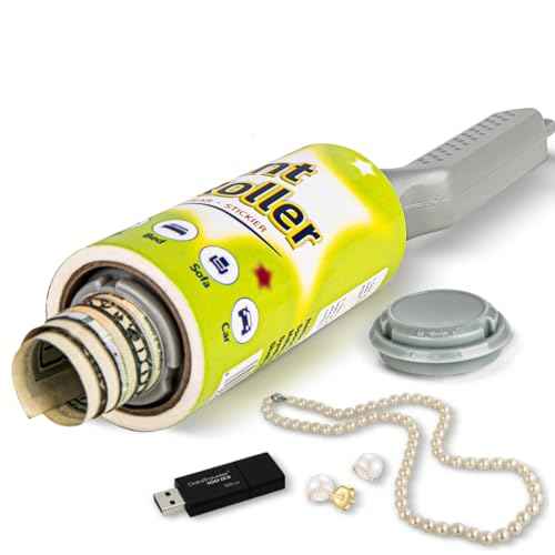 Real Working Lint Roller with Storage, Secret Stash Safes, Secret Hidden Diversion,Money Jewelry Storage (man)