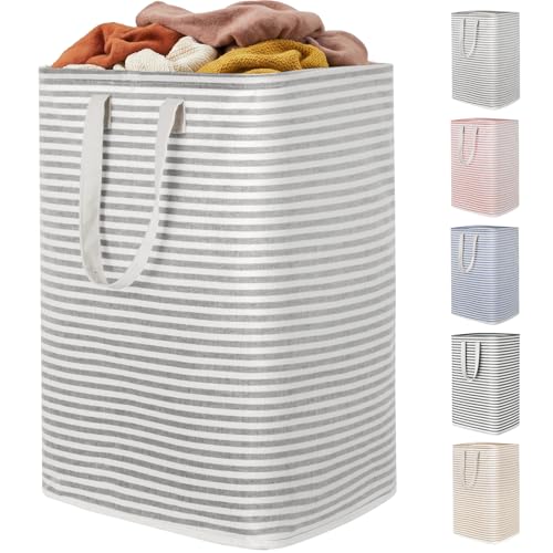 Lifewit 80L Laundry Hamper Grey - Large Foldable Laundry Basket with Handles