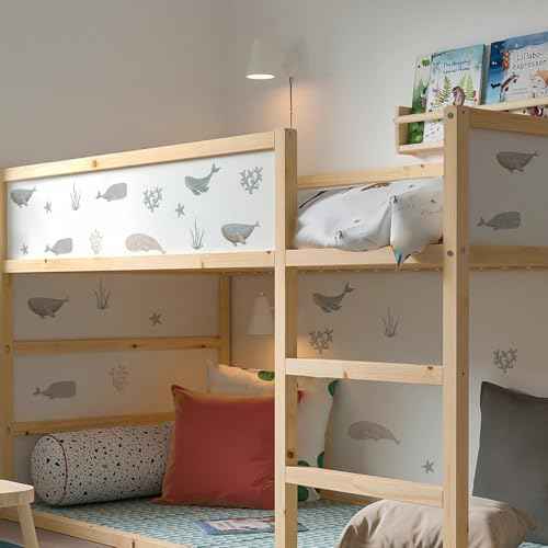 48 PCS Ocean Wall Decals Peel and Stick, Under The Sea Animal Themed Wall Stickers for Kids Room, Whales