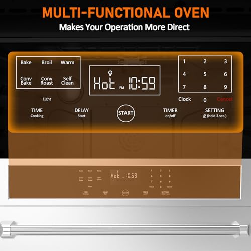 30 Inch Electric Wall Oven with Convection, Touch Control, Large Capacity