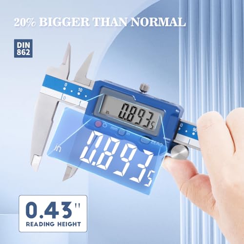 Dasqua 12”/300mm Digital Caliper, Stainless Steel Precision Measuring