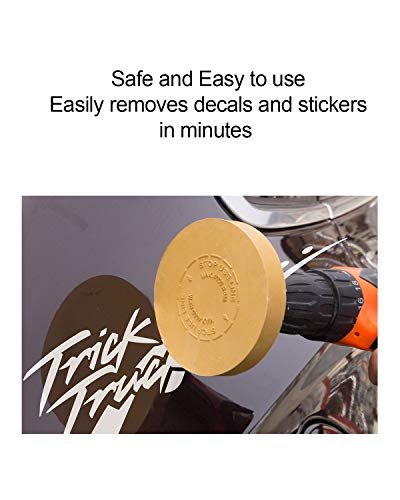 S SATC 1 Pack Solid Decal Eraser Wheel for Vehicle Sticker Removal with Adapter