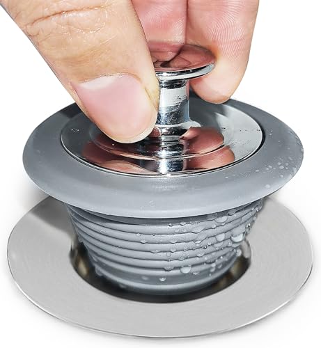 Universal Silicone Bathtub Drain Stopper - Fits 1.1 to 2 Inch Drains