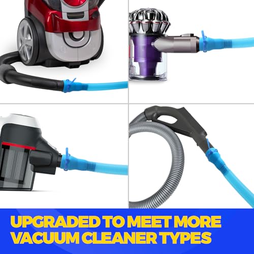 Holikme Dryer Vent Cleaner Kit - 2-Piece Blue Vacuum Attachment