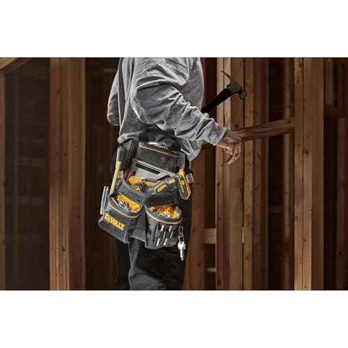 DEWALT Tool Pouch with Belt, 13 Pocket Professional Small Tool Belt Pouch (DWST540201)