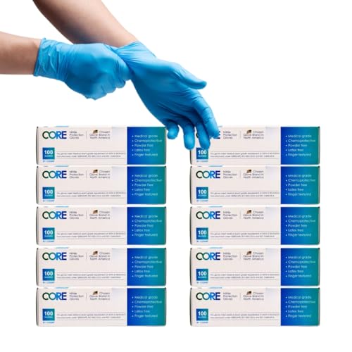 Nitrile Gloves Disposable Latex Free,Powder Free,Guantes,Mechanic,Labs,Food,Chemical-Blue (Reg/long Cuff)