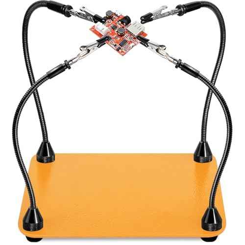Magnetic Helping Hands Soldering Station, Third Hand Soldering Tool 4 Flexible Arms Solder Holder Helping Hand for Electronic Repair Soldering Jewelry Crafts
