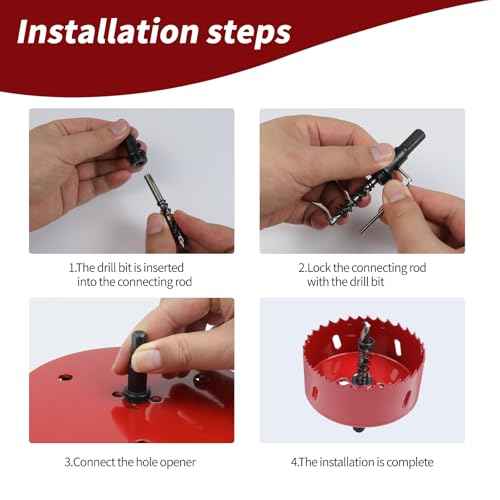 LC LICTOP 3.15 Inch Hole Saw, Heavy Duty Bi-Metal Cornhole Cutter, HSS Blade Drill Bit for Ceiling Light, Wood, Soft Metal Sheet, Plastic Panel, Drywall and Fiberboard, with Positive Rake Teeth, Red