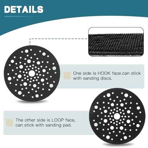 203343 Sanding Pad 6 Inch Hook and Loop Sander Protection Pad fit for Festool Random Orbit Sanders Festool 150, ES 150, ETS 150, ETS Ec 150, WTS 150, 2 Pieces¡¦