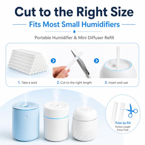 Mudder 24 Pcs Humidifier Filter Sticks 5.35'' Replacement Wicks