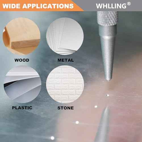 4-Piece Nail Setter Punch and Center Punch Set, Heat Treated Alloy Steel with Knurled Grip Most Commonly Used Sizes for Carpenters Woodworkers