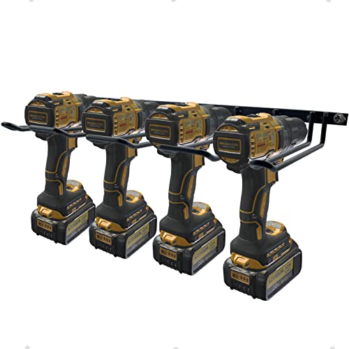 Vikerniel 1 Pack Heavy Duty Metal Cordless Drill Holder Wall Mount Organizer for Dewalt & Power Tools