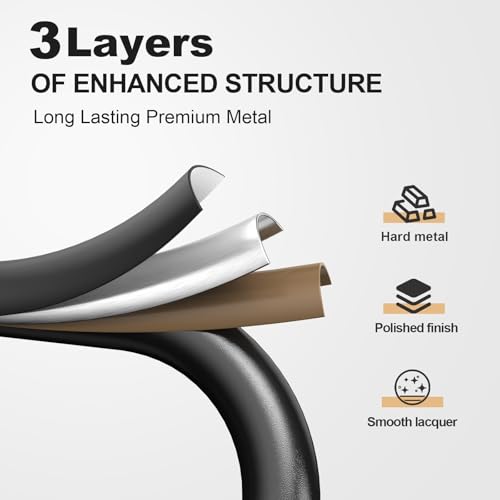 HBTower 4-Step Folding Ladder with Anti-Slip Pedals & Cushioned Handle for Home & Kitchen