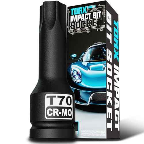 1/2" Drive T70 Torx Bit Socket, Star Bit Socket, CR-MO Steel, Motorcycle, Bicycle Machinery Repair