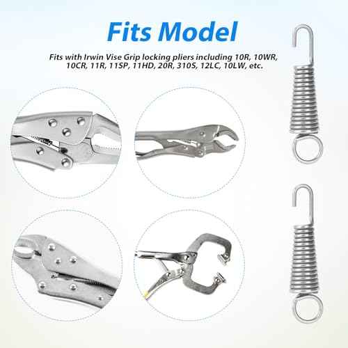 12pcs Vise Grip Spring Clamp, Carbon Steel Replacement Springs for Pliers Compatible with Irwin Vise Grip Locking Pliers Repairing Shop Supply (30mm)