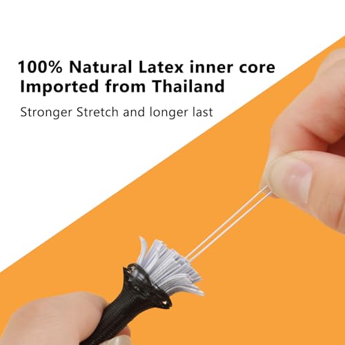 LUYADIN Black 1/4" x 32' Marine Grade Bungee Shock Cord for Kayak & Tent Repairs