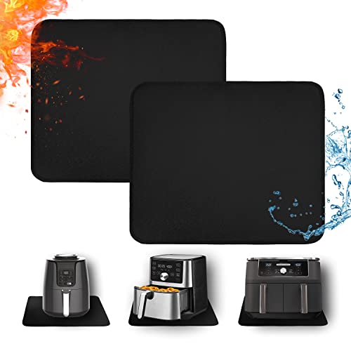2 Pcs Heat Resistant Mats for Countertop Air Fryer 18x15in Black - Amerbro