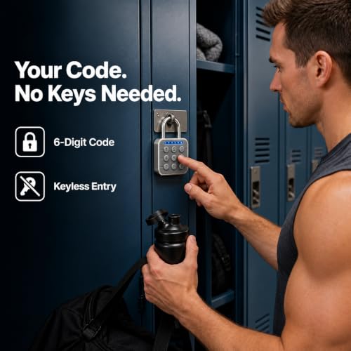 SURPN Gray Combination Lock 2.95 Inch for Locker & Gym - 1 Pack