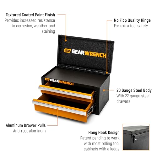 GEARWRENCH 11" 2-Drawer Mini Toolbox (GWBXMINIS) | Steel Tool Storage