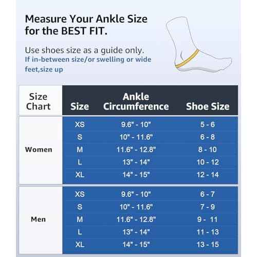 Slim-Fit Ankle Brace for Sprained Ankle, Velcro Lace Up Ankle Support for Women Men With 2 Auto-Shaped Pads, Air Fabric Cool Ankle Stabilizer for Injury Recover, Running,Sports, M(12¡±-13¡±)