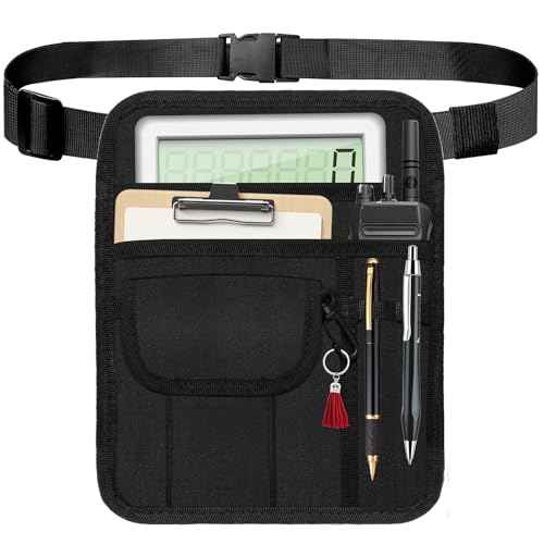 Premium Server Pouch, Beautyflier Waist Apron for Cash Adjustable Belt Waitress Apron with Pockets & Buckle Utility Server Accessories Bag Ideal for Busy Environments