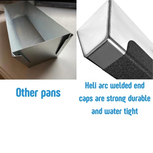 MEDUSA 12" Professional Grade Heli-Arc Welded Stainless Steel Drywall Taping Mud Pan with Non-Slip Grip, Easy Clean Knives 12" And Under, Durable, Built to Last