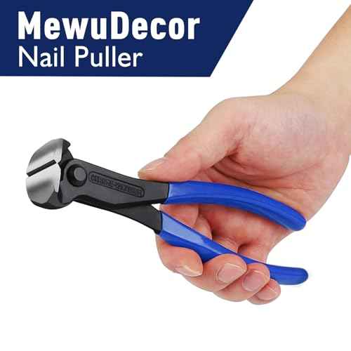 7 Inch Nail Puller, Blue, End Cutting Pliers, High Leverage End Cutting Nipper, Carpenters Pincers, End Snips for Pulling Nails or Cutting Wires