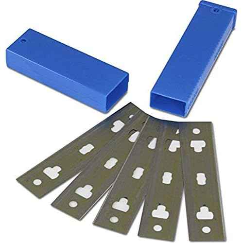 Unger Professional 4¡± Replacement Window and Glass Scraper Blades, 5 Pack, Includes Storage Case, Carbon Coated Tool, Remove Gum, Stickers, Paint, and Adhesives