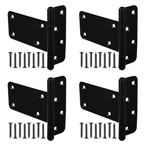 Wmebee Black 5-inch Heavy Duty Gate Hinges Pack of 4 - 260 Lb Capacity