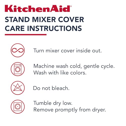 KitchenAid Tilt-Head Stand Mixer Cover with Front Pocket, Milkshake Tan, 14.38 x 18 x 10 in