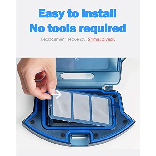 BBT BAMBOOST Prefilter Replacement, Replacement Primary Filter for Eufy 11S, Eufy RoboVac 25C, RoboVac 30, RoboVac 30C, RoboVac 35C, RoboVac 15C, RoboVac 15T, 12, 11S Plus, R450, R500, Pack of 2