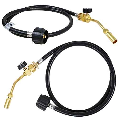 Propane Gas Tank Turbo Torch Hose Adapter Kit, Portable Propane Torch for Brazing Soldering Welding, Fuel by Gas Cylinder