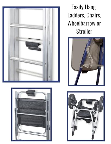 ALWORG Black Heavy Duty Ladder Hook - Single Wall Mount Garage Organizer