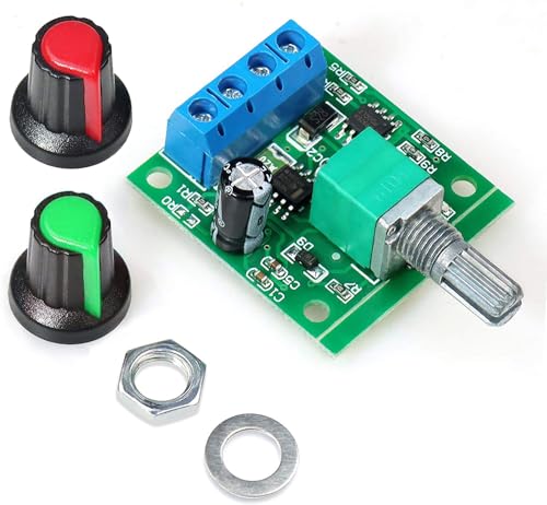 Gebildet 12V 5-Pin PWM Motor Speed Controller 2A Adjustable DC Driver with Knob