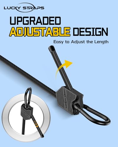 Black 48 Inch Adjustable Carabiner Bungee Cords with Hooks - 8 Pack